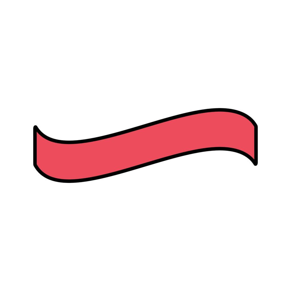 red ribbon banner design illustration vector