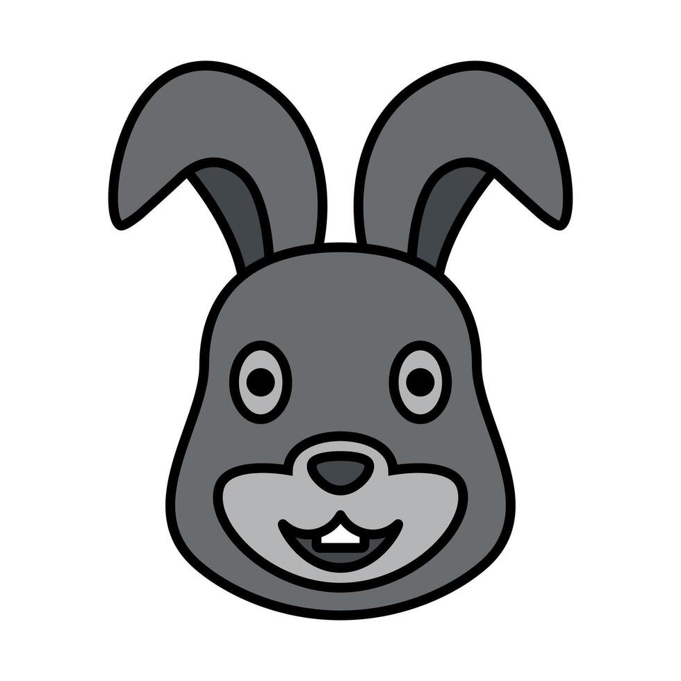 rabbit face icon illustration vector