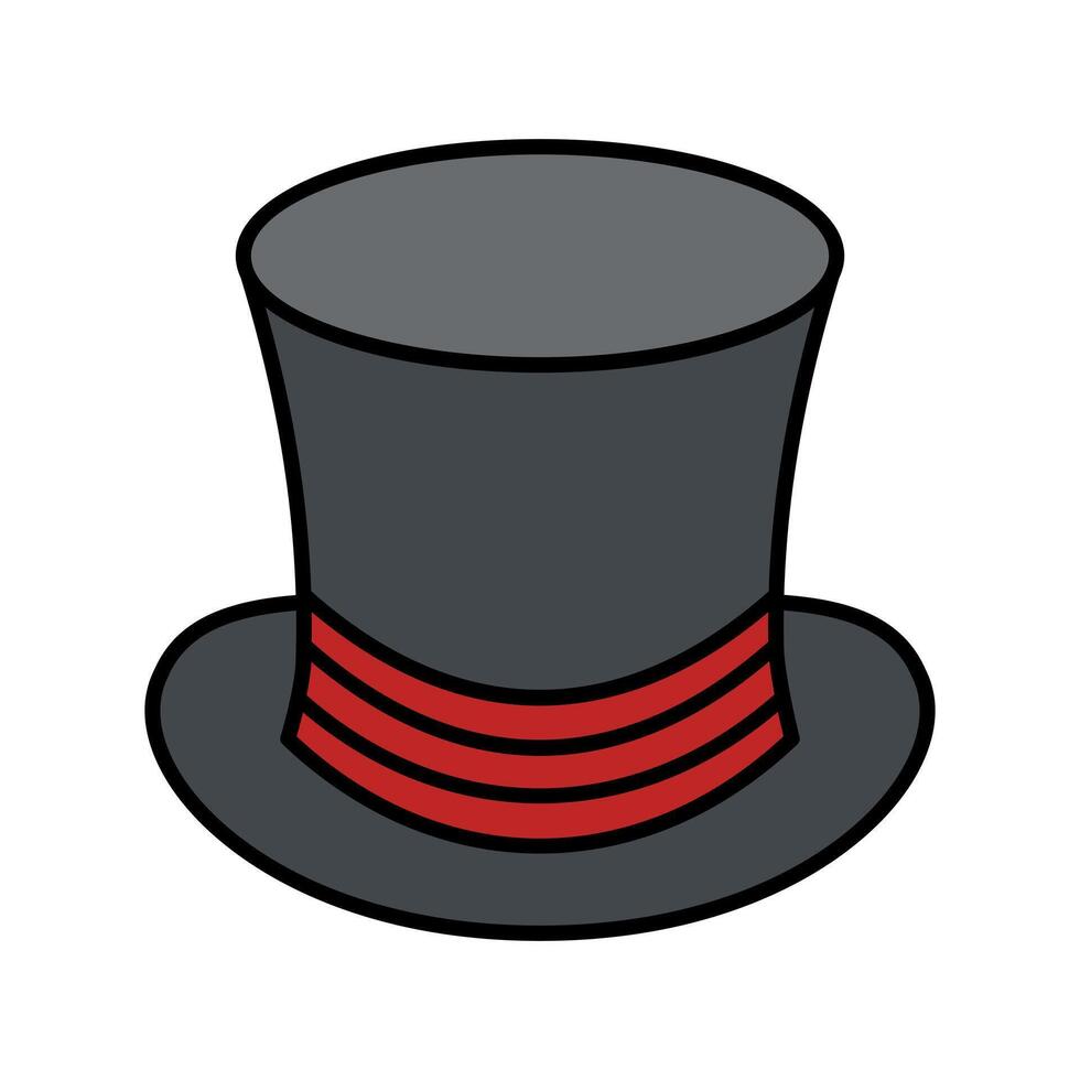 top hat icon design illustration vector