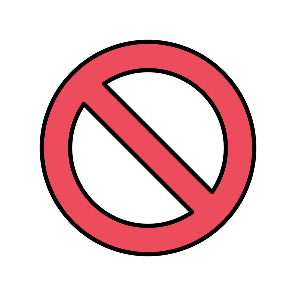 prohibited sign design illustration vector