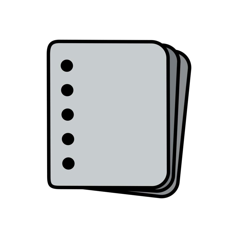 stack of blank notepad papers icon illustration vector
