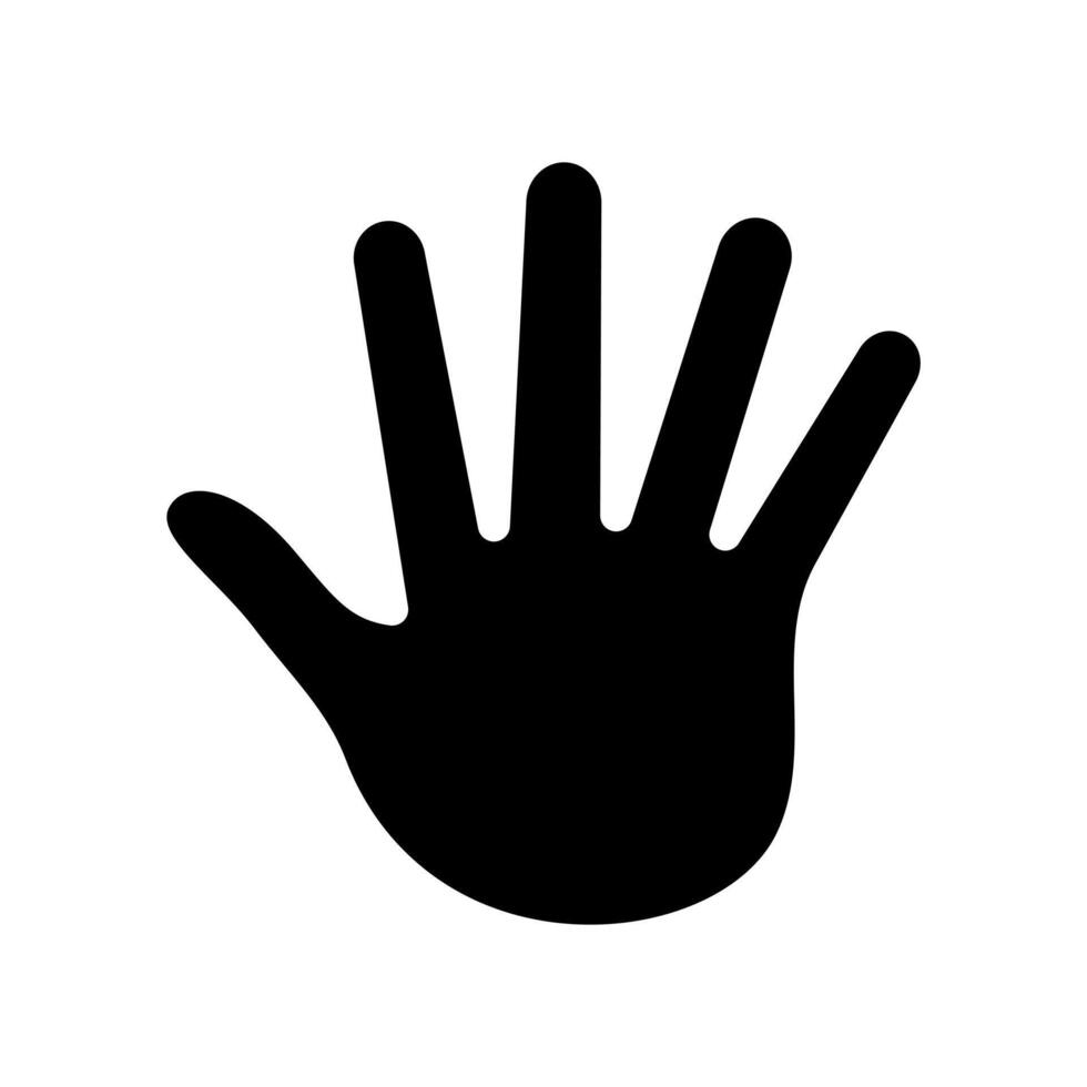 open hand waving icon illustration vector