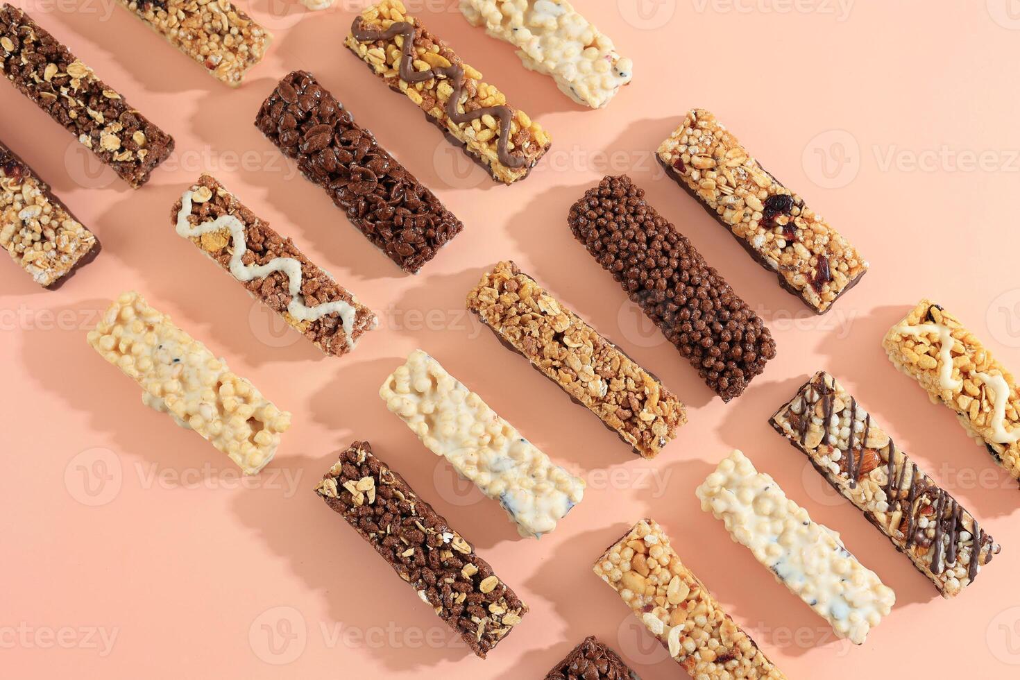 Various Healthy Cereal Granola Energy Protein Bar photo