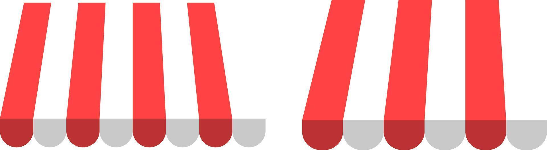 Store Awning icon set. business and shopping designs. shop building element symbol. Striped shop canopy. Store or cafe sunshade awning vector