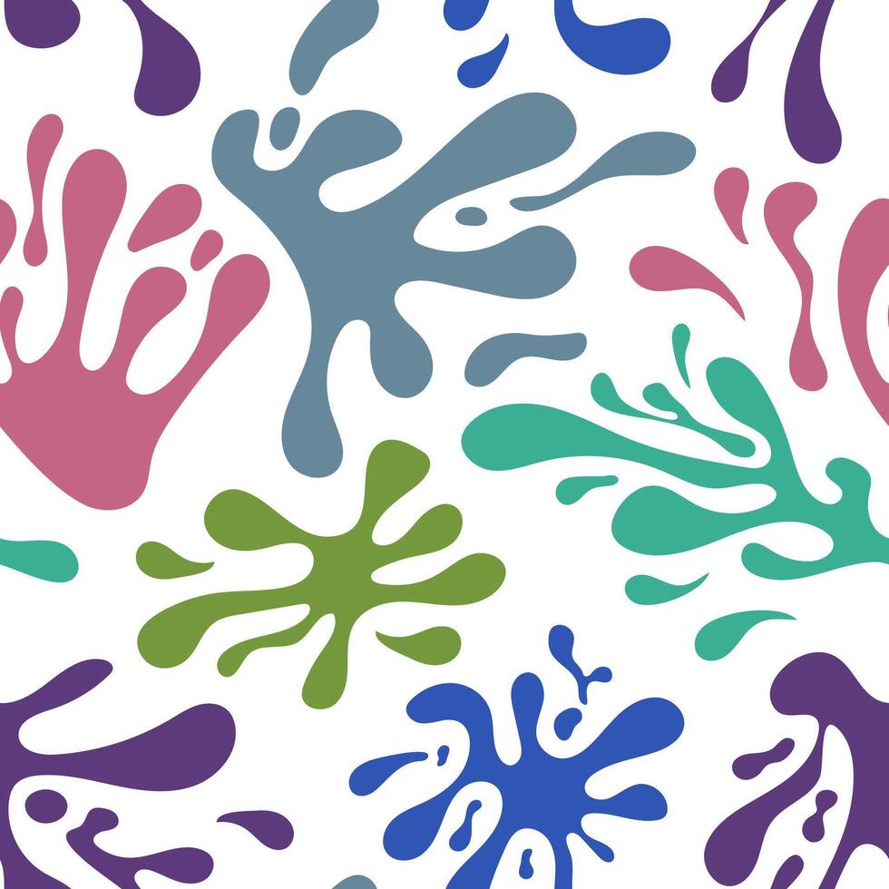 Abstract multicolor splash pattern on a white backdrop vector