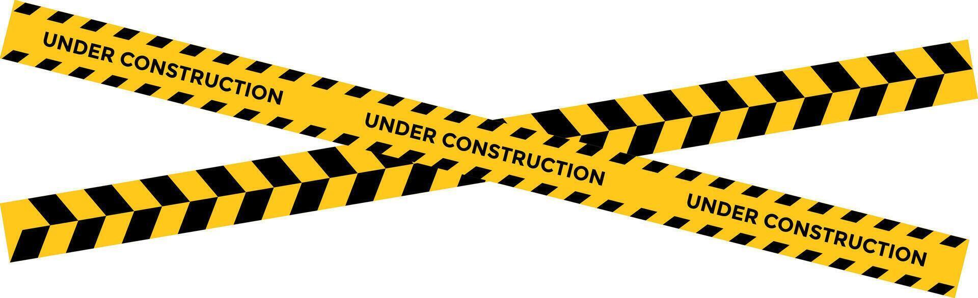 under construction tape warning banner. Diagonal Black and Yellow Striped Warning. Security Caution Tape Set. Yellow Warning Ribbons. Abstract Stripes for Police vector