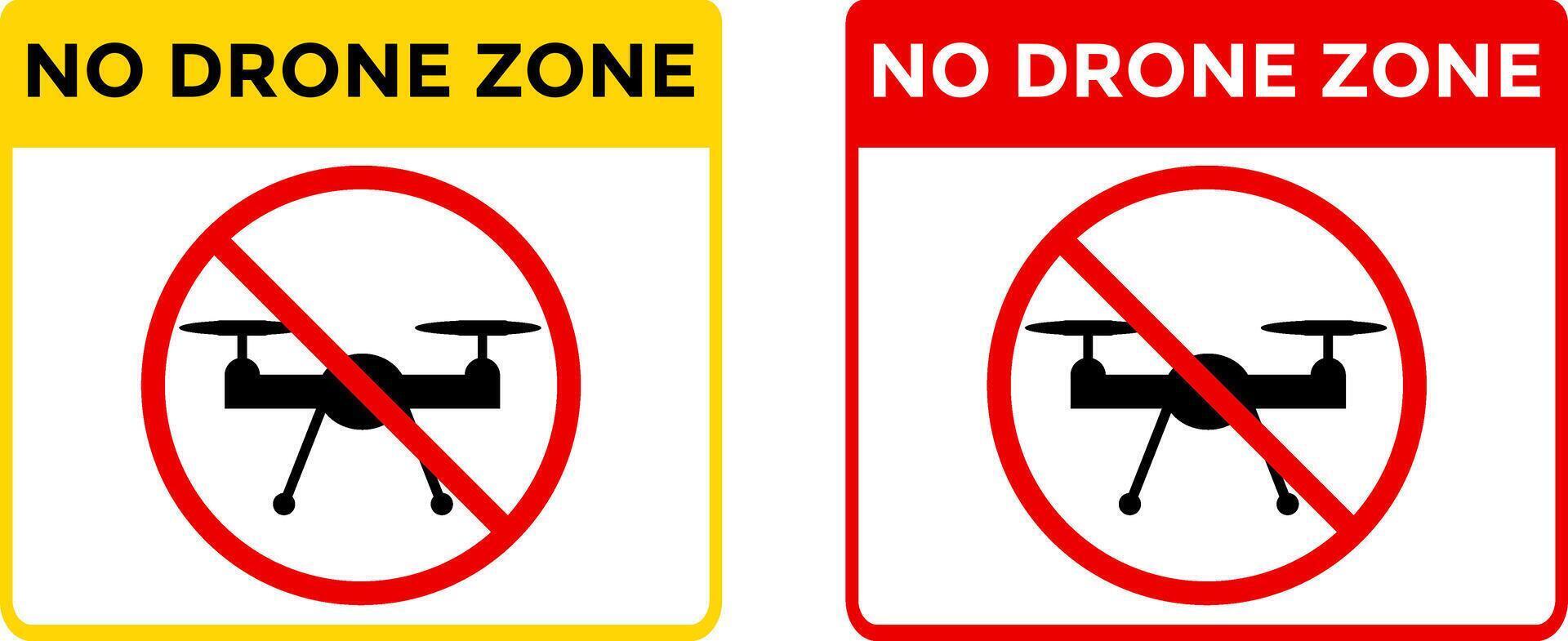 no drone zone sign. Stop halt allowed area icons. privacy symbol Forbid air flights. prohibited Aircraft. Drone Flight Ban. vector