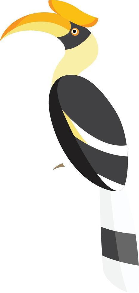 Great Hornbill, Buceros bicornis vector