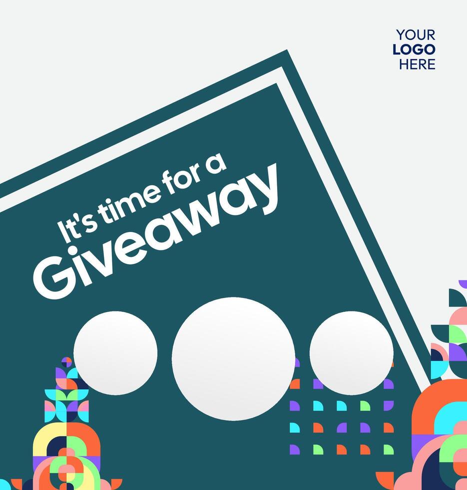 Giveaway announcement promotional graphic vector