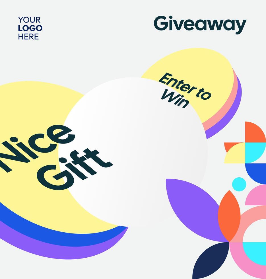 Giveaway for a nice gift vector