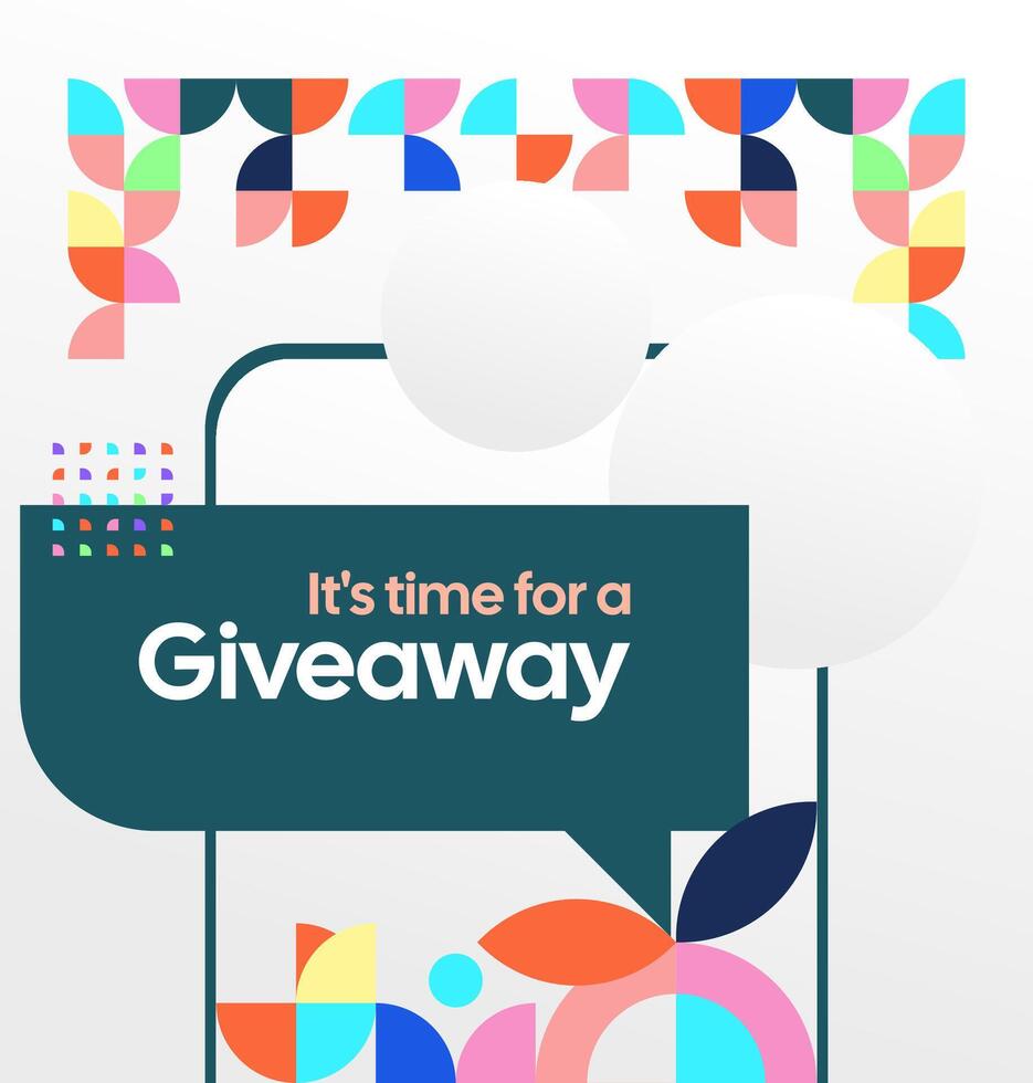 Promotional social post for giveaway results. Great for drawing engagement and attention online vector