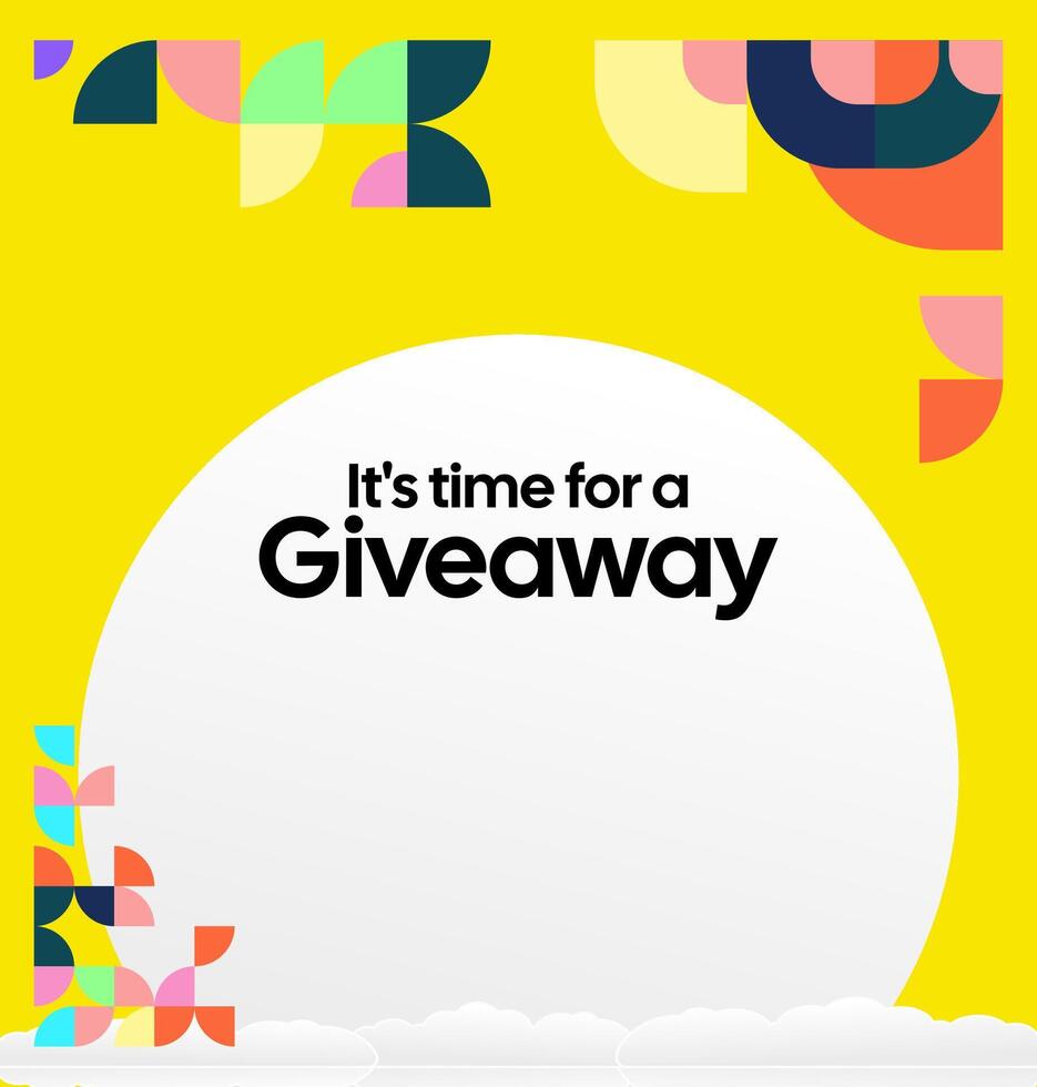 Colorful giveaway announcement vector