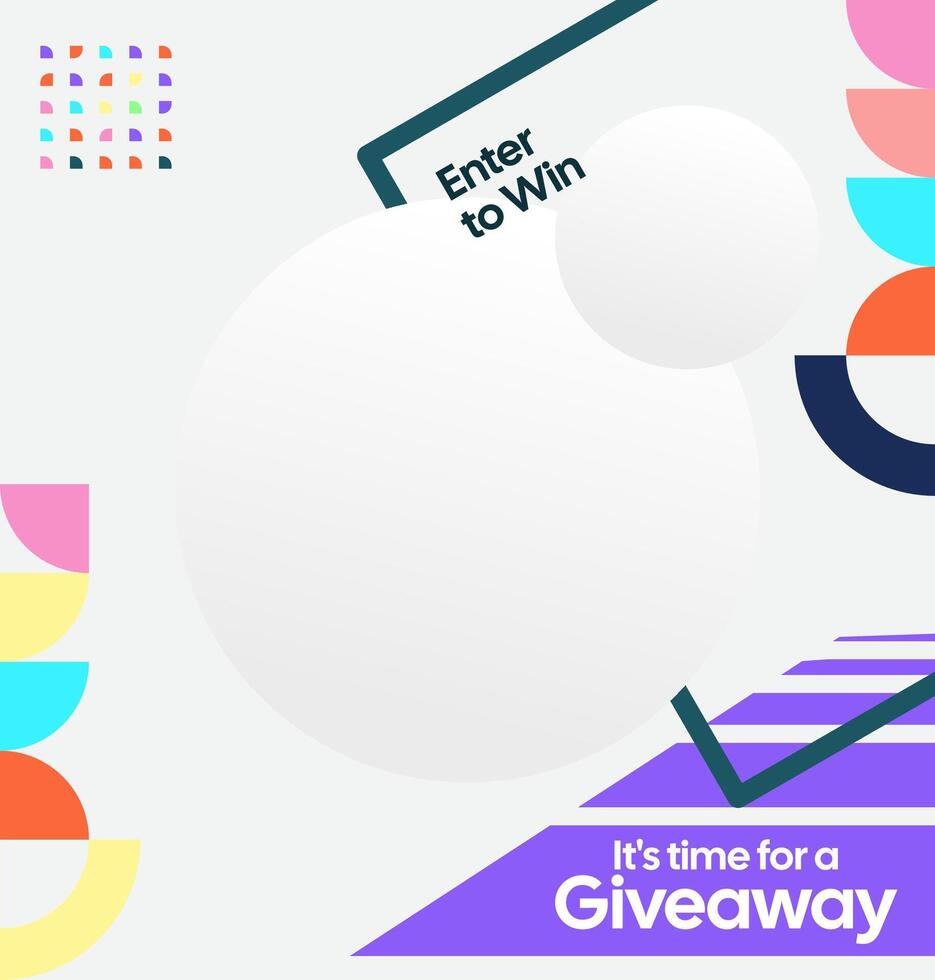 Colorful giveaway promotional image vector