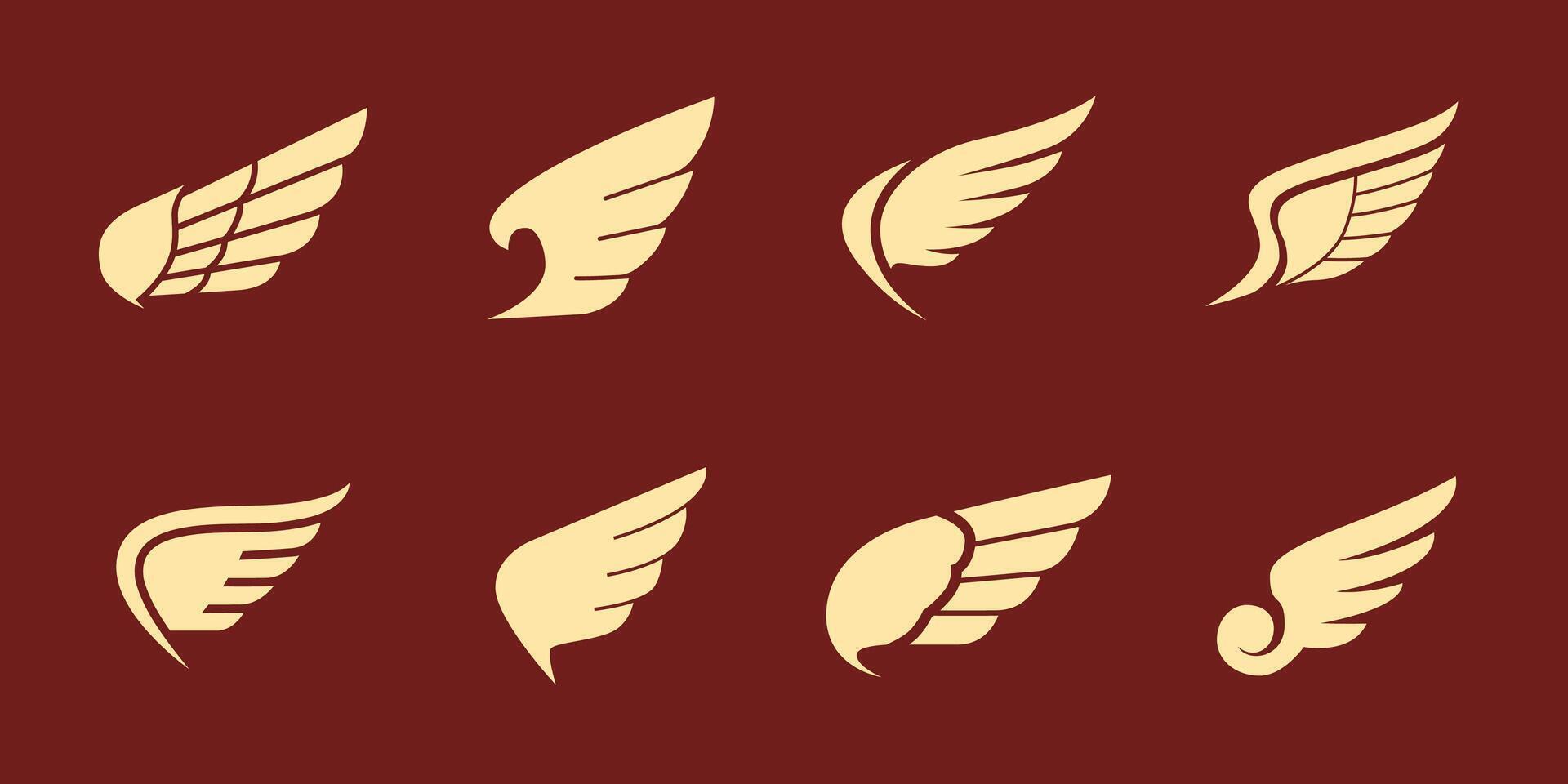 Bold Wing Icon Collection vector