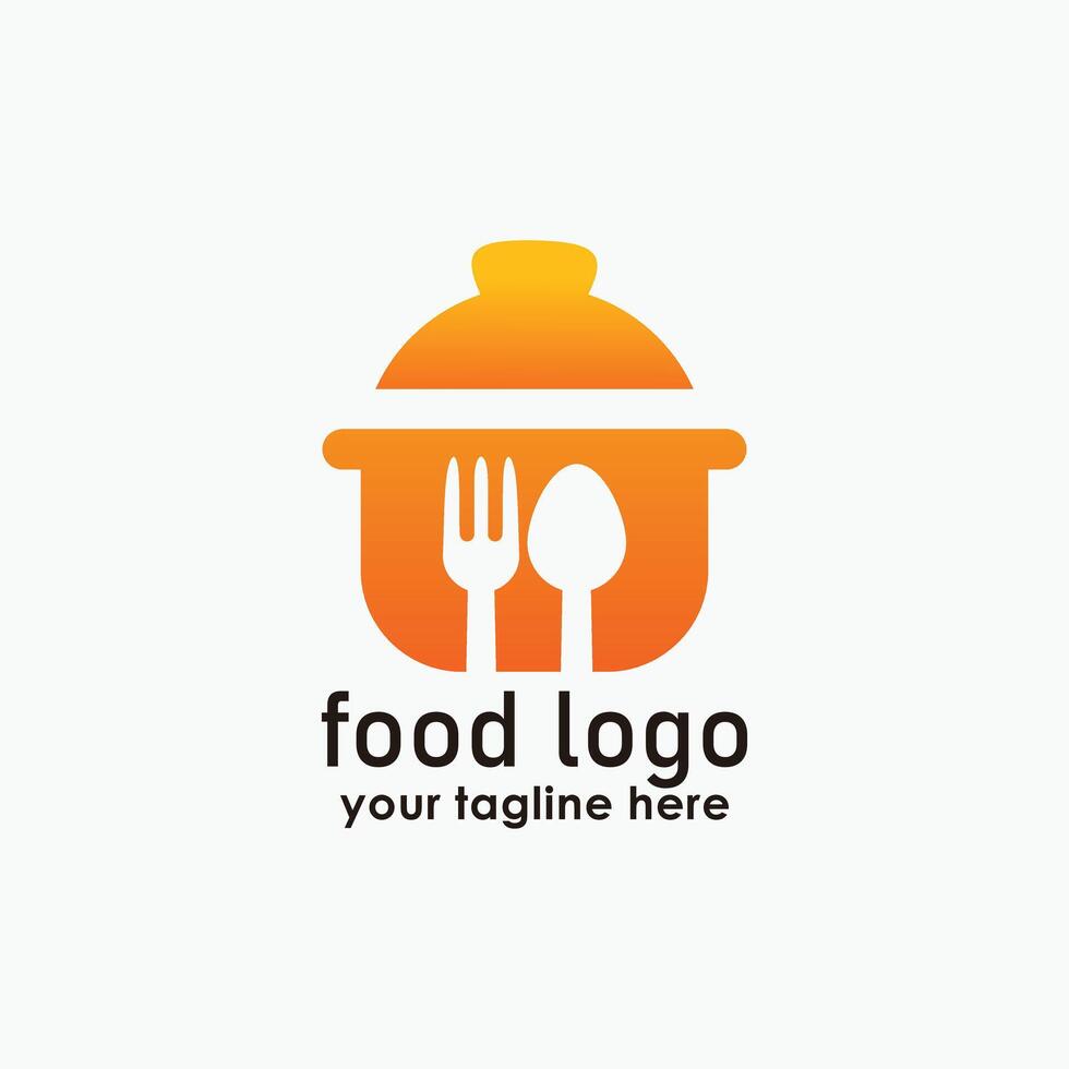 cauldron and food logos, home made food icon design , elegant restaurant logos vector
