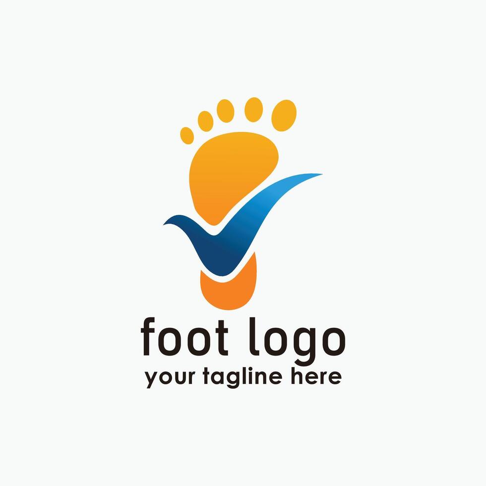 foot check logo design template, people safety work icon design, body care logos vector