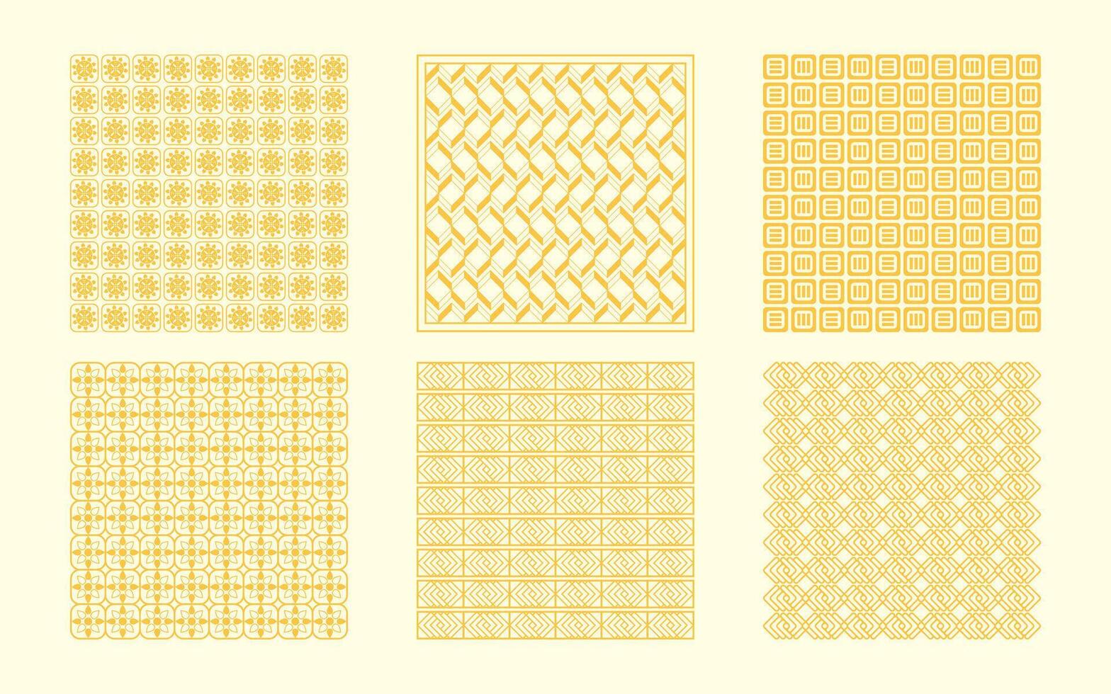 High-Quality Set of Geometric Pattern Designs for Digital and Print Use vector