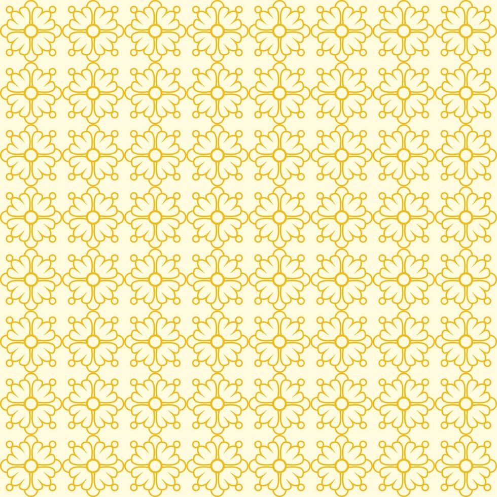 Elegant Golden Floral Geometric Pattern Unique Floral Seamless Decorative Pattern Design vector