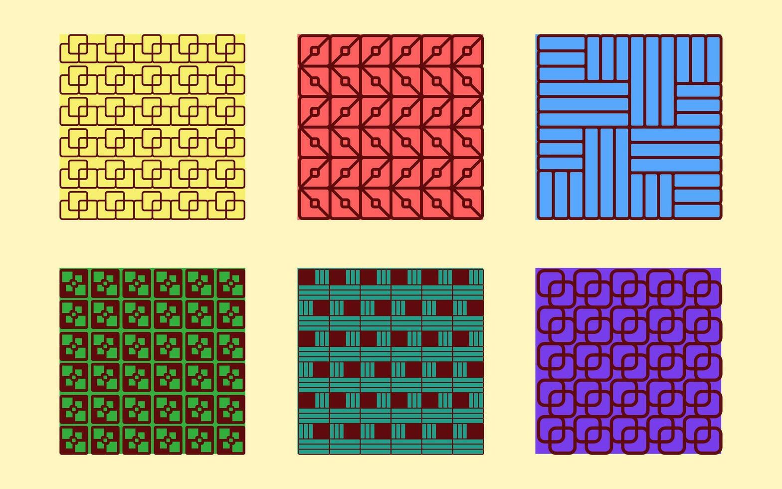 A Set of colorful Pattern designs for fabric textile business elements vector