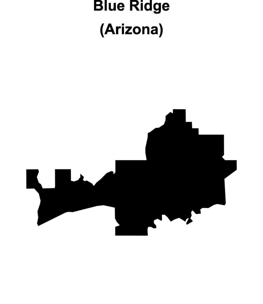 Blue Ridge, Arizona blank outline map vector