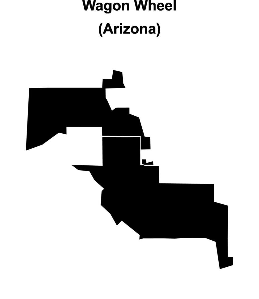 Wagon Wheel, Arizona blank outline map vector