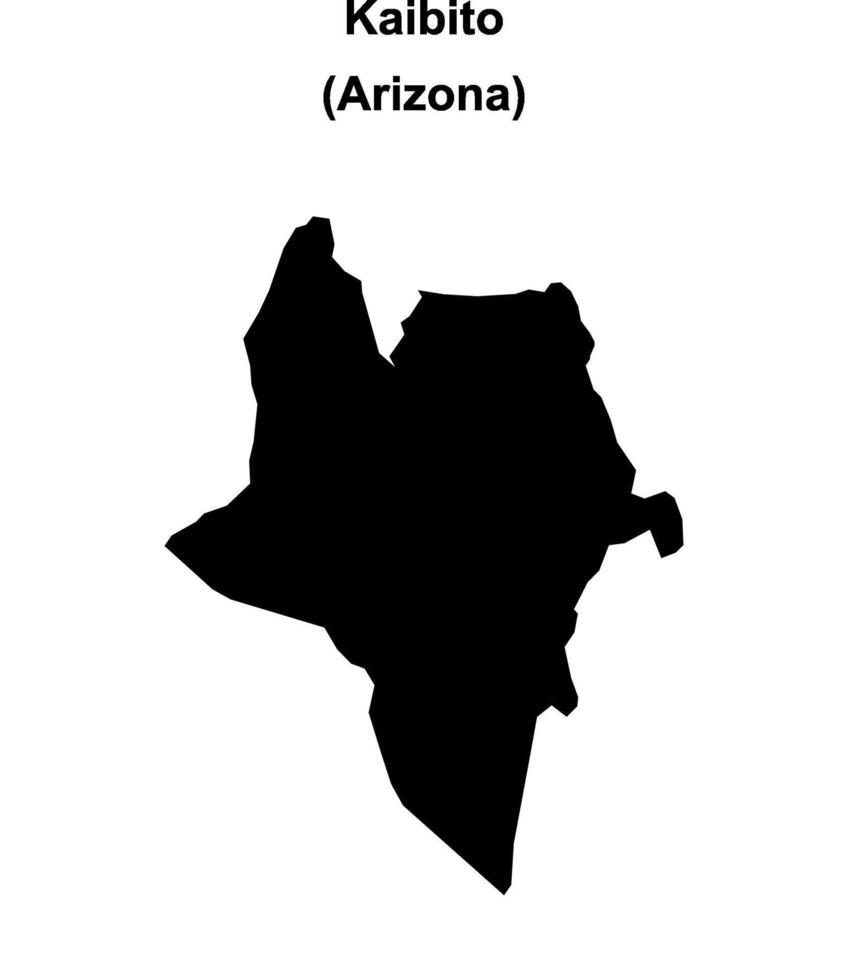 Kaibito, Arizona blank outline map vector