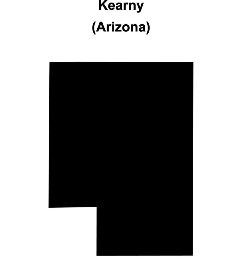 Kearny, Arizona blank outline map vector