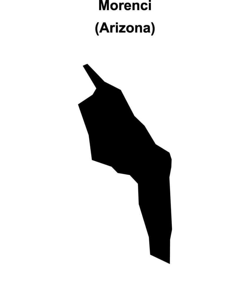 Morenci, Arizona blank outline map vector