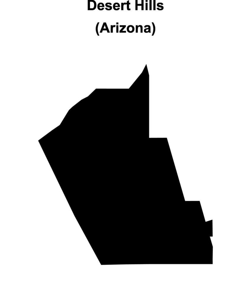 Desert Hills, Arizona blank outline map vector