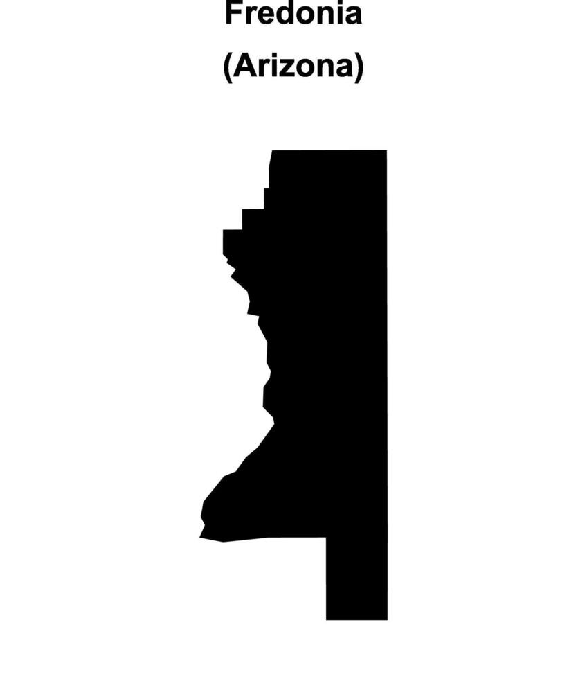 Fredonia, Arizona blank outline map vector