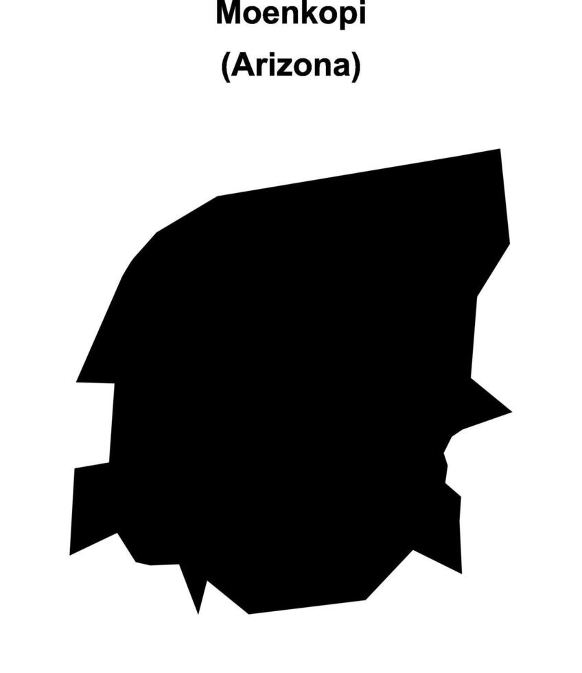 Moenkopi, Arizona blank outline map vector