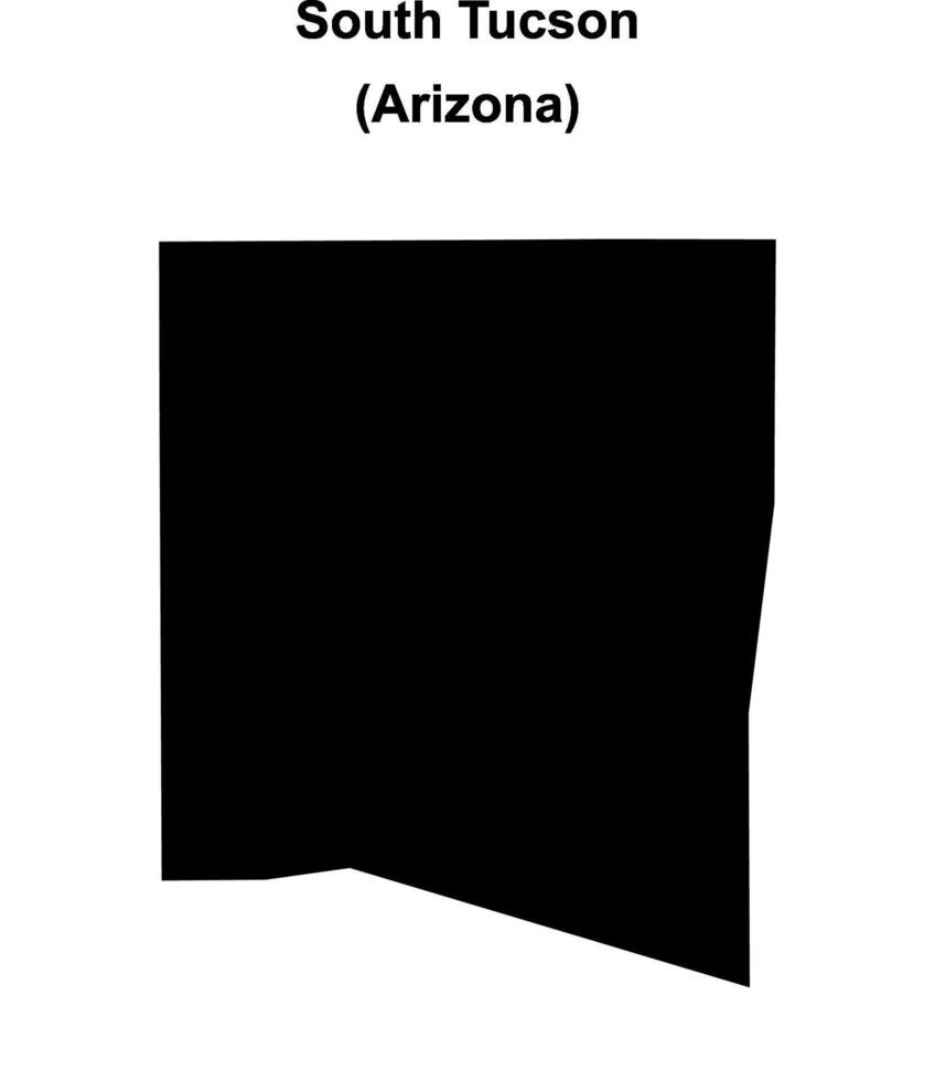 South Tucson, Arizona blank outline map vector