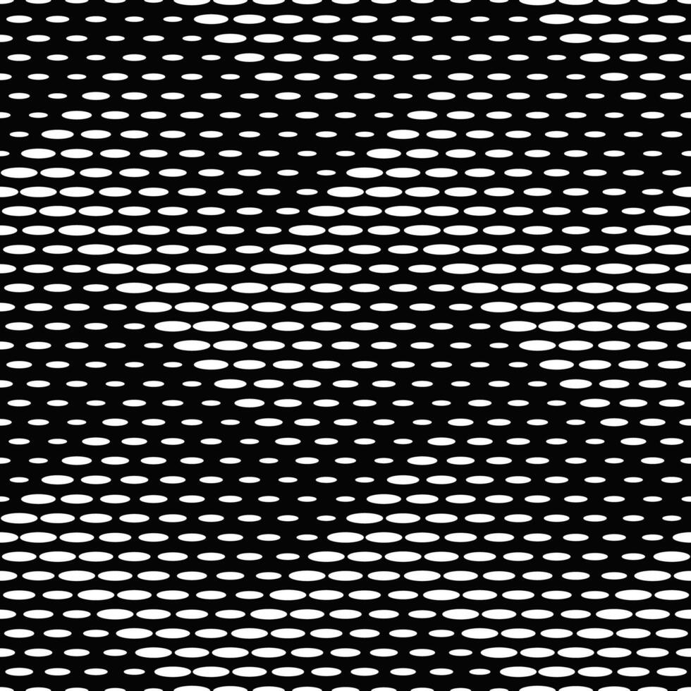 Geometric abstract black and white oval pattern background vector