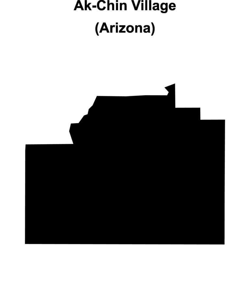Ak-Chin Village, Arizona blank outline map vector