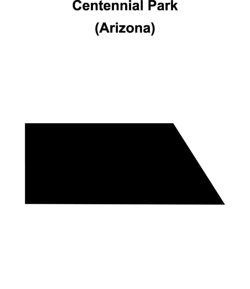 Centennial Park, Arizona blank outline map vector