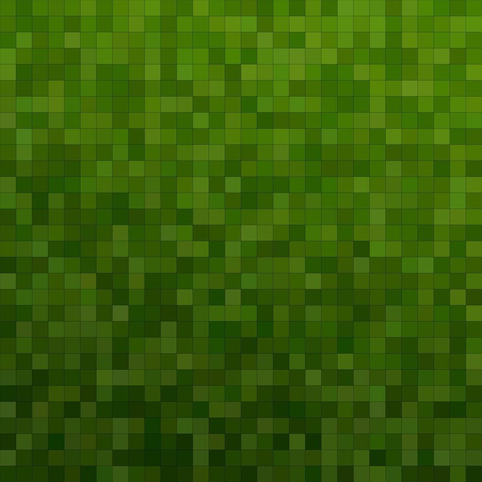 Dark green color square mosaic background design vector