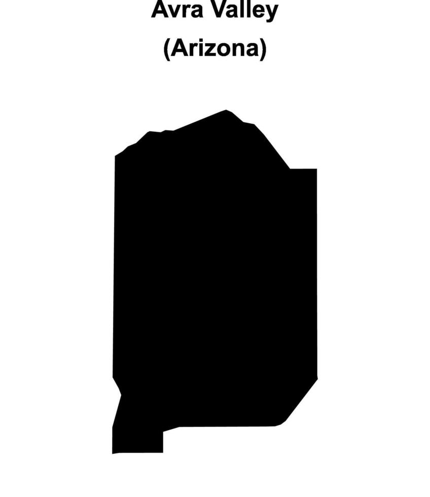 Avra Valley, Arizona blank outline map vector