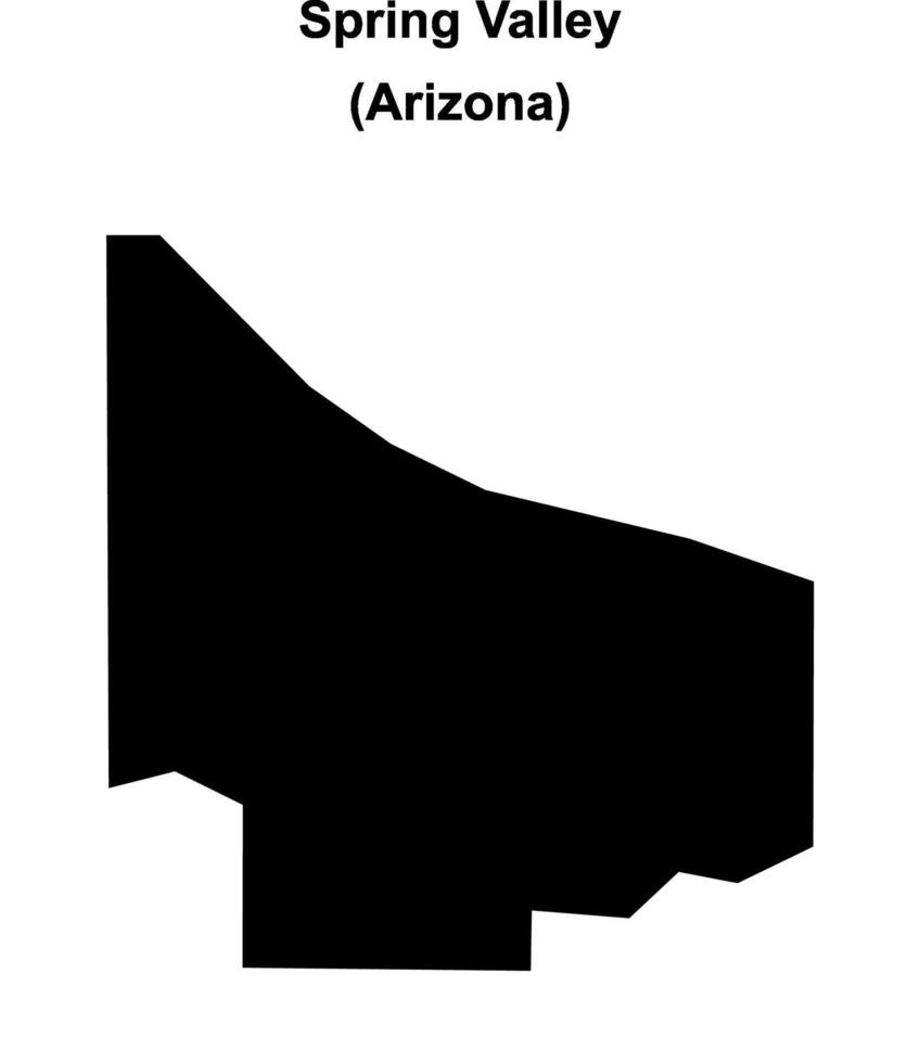 Spring Valley, Arizona blank outline map vector
