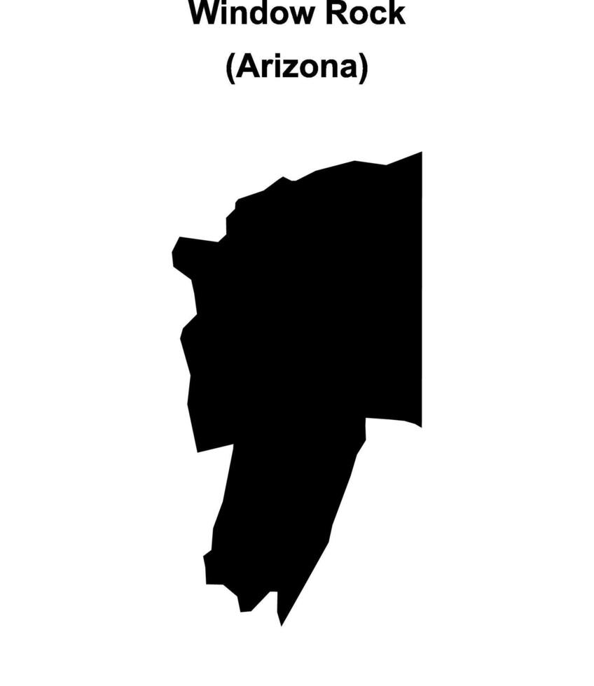 Window Rock, Arizona blank outline map vector