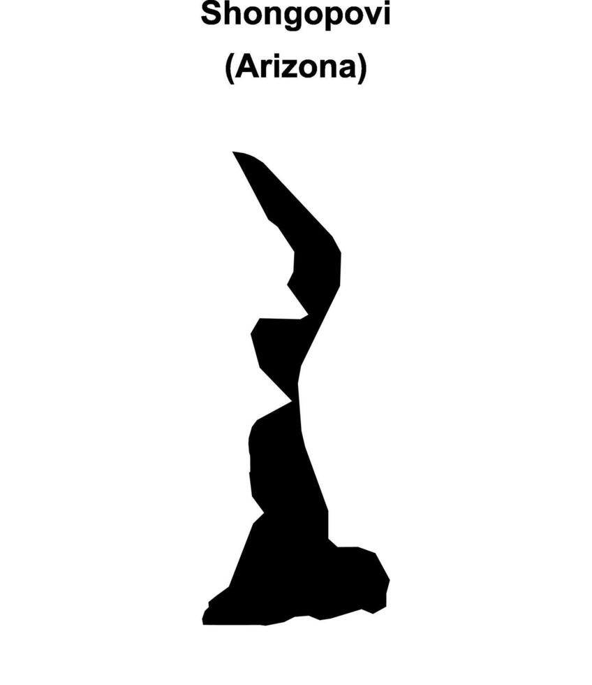 Shongopovi, Arizona blank outline map vector