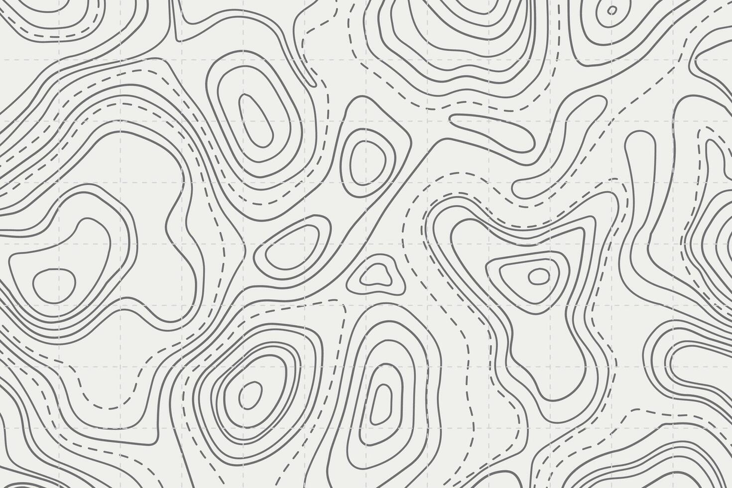 Topographic line contour map background, geographic grid map, Black and white vector
