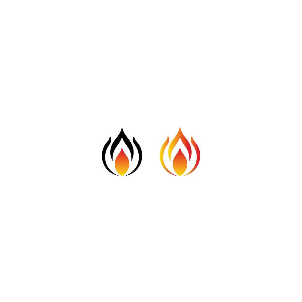 Clean Fire Illustration with Bold Lines vector