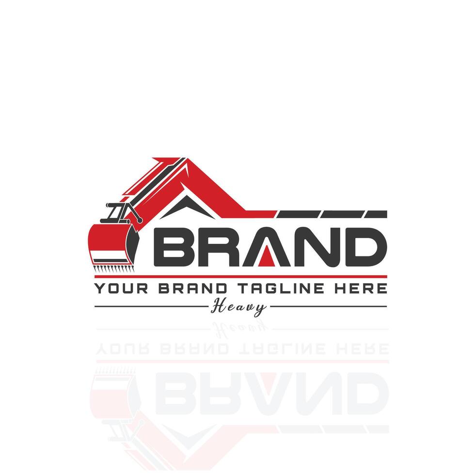 Bold excavation logo. vector