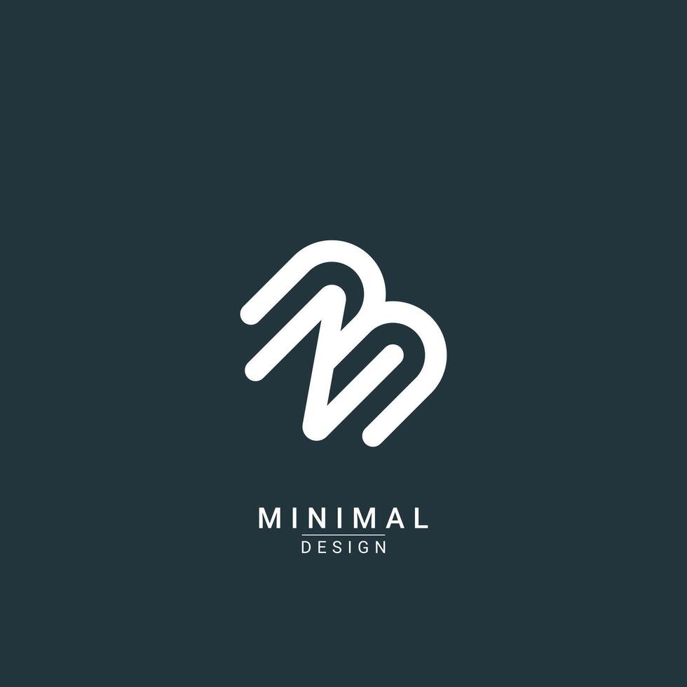 Initial letters BN NB logo design . vector