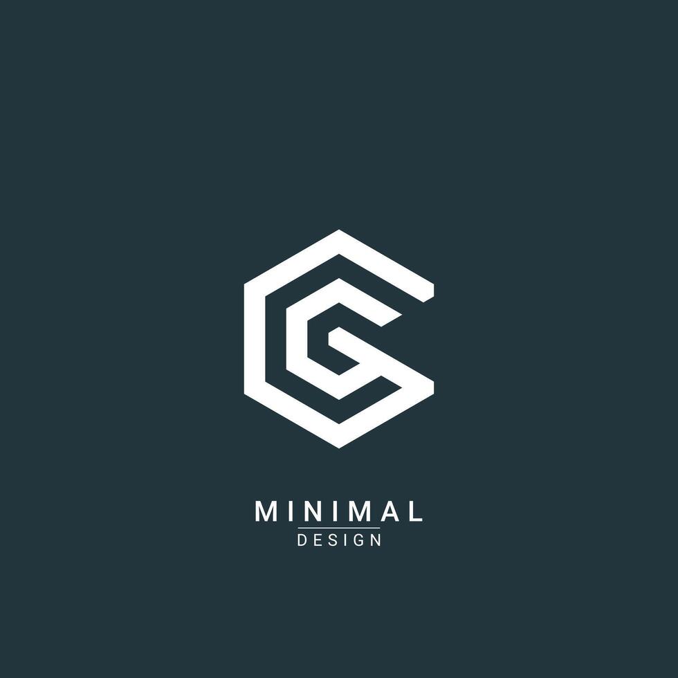 Initial letters GC CG logo design . vector
