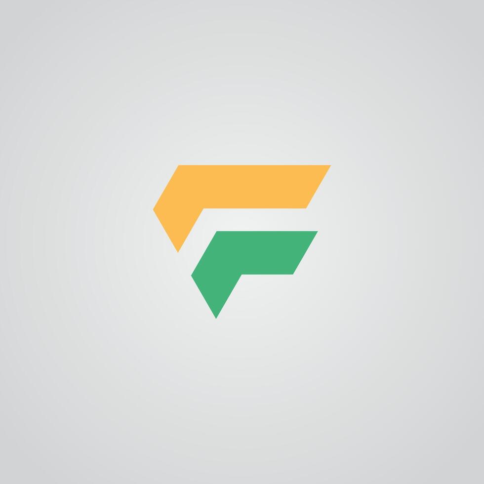 letter F concept with flat colorful logo template vector
