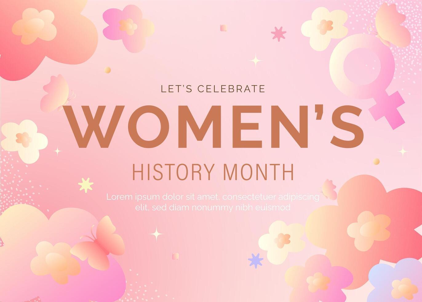 Let Celebrate Women with a Beautiful History Month, illustration vector