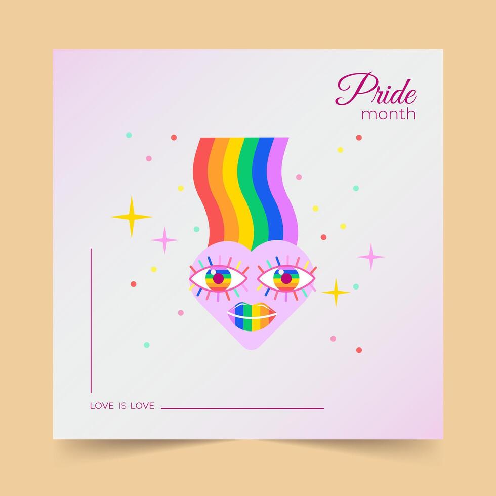 Stylized Rainbow Design Reflecting Acceptance and Diversity, illustration vector