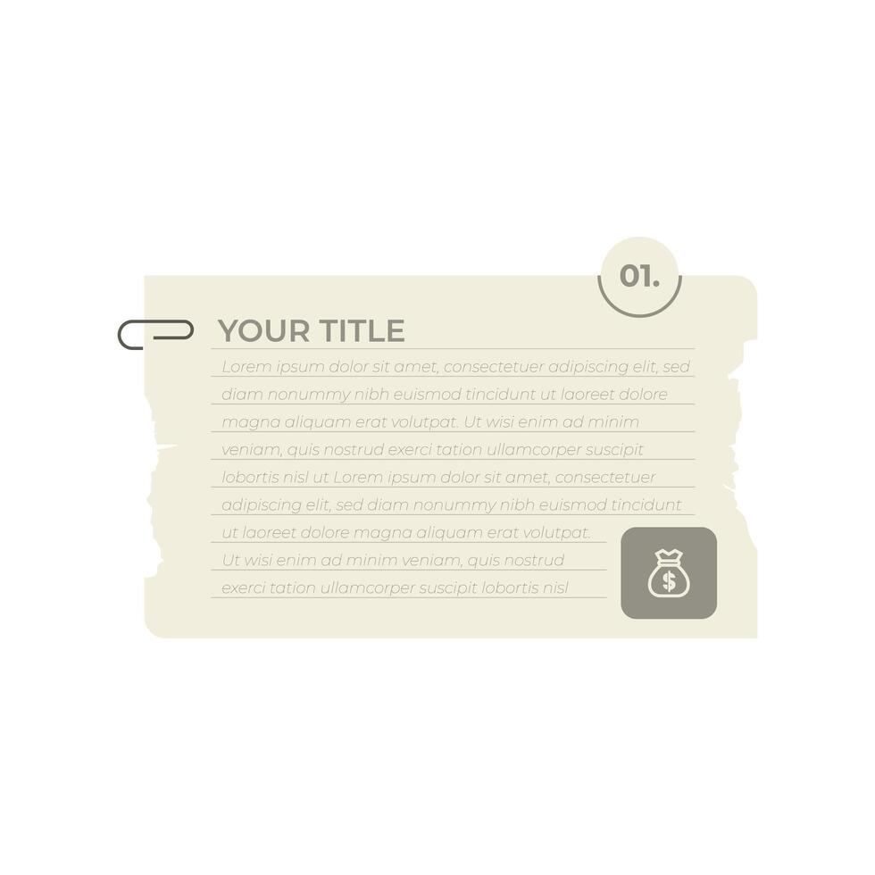 Minimalist Corporate Slide Layout Featuring Financial Icons vector
