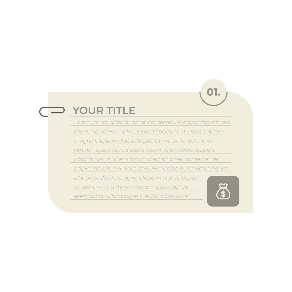 - Modern Corporate Presentation Slide with Money Bag and Number Labels vector